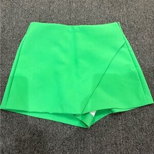 Zara Green Skorts with Stretchy Fit